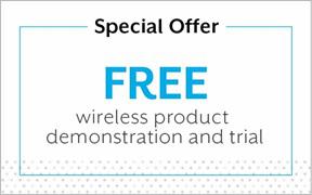 Free wireless product demonstration and trial coupon